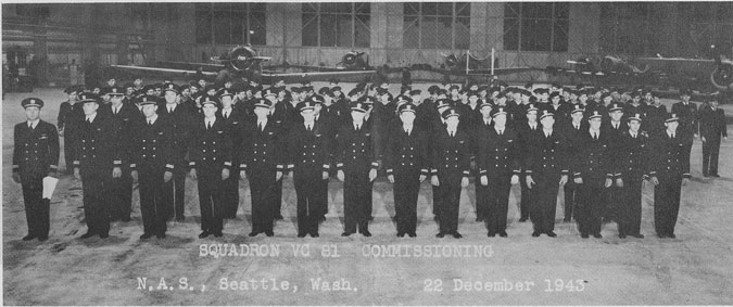 VC81 Commissioning N.A.S., Seattle, Wash.  22 December 1943